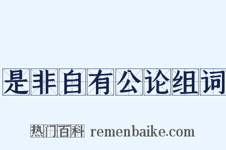 是非自有公论组词是什么意思的图片
